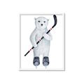 Picture of Hockey Polar Bear _GroupedProduct_Rectangle_Portrait_Mini_ _GroupedProduct_Rectangle_Portrait_Framed_Matted_