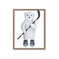 Picture of Hockey Polar Bear _GroupedProduct_Rectangle_Portrait_Mini_ _GroupedProduct_Rectangle_Portrait_Framed_Matted_