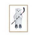 Picture of Hockey Polar Bear _GroupedProduct_Rectangle_Portrait_Mini_ _GroupedProduct_Rectangle_Portrait_Framed_Matted_