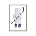 Picture of Hockey Polar Bear _GroupedProduct_Rectangle_Portrait_Mini_ _GroupedProduct_Rectangle_Portrait_Framed_Matted_