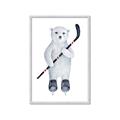 Picture of Hockey Polar Bear _GroupedProduct_Rectangle_Portrait_Mini_ _GroupedProduct_Rectangle_Portrait_Framed_Matted_