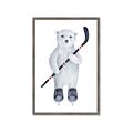 Picture of Hockey Polar Bear _GroupedProduct_Rectangle_Portrait_Mini_ _GroupedProduct_Rectangle_Portrait_Framed_Matted_