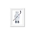 Picture of Hockey Polar Bear _GroupedProduct_Rectangle_Portrait_Mini_ _GroupedProduct_Rectangle_Portrait_Framed_Matted_