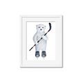 Picture of Hockey Polar Bear _GroupedProduct_Rectangle_Portrait_Mini_ _GroupedProduct_Rectangle_Portrait_Framed_Matted_