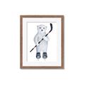 Picture of Hockey Polar Bear _GroupedProduct_Rectangle_Portrait_Mini_ _GroupedProduct_Rectangle_Portrait_Framed_Matted_