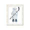 Picture of Hockey Polar Bear _GroupedProduct_Rectangle_Portrait_Mini_ _GroupedProduct_Rectangle_Portrait_Framed_Matted_