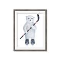 Picture of Hockey Polar Bear _GroupedProduct_Rectangle_Portrait_Mini_ _GroupedProduct_Rectangle_Portrait_Framed_Matted_
