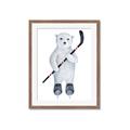 Picture of Hockey Polar Bear _GroupedProduct_Rectangle_Portrait_Mini_ _GroupedProduct_Rectangle_Portrait_Framed_Matted_