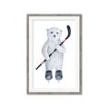 Picture of Hockey Polar Bear _GroupedProduct_Rectangle_Portrait_Mini_ _GroupedProduct_Rectangle_Portrait_Framed_Matted_