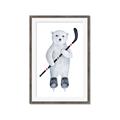 Picture of Hockey Polar Bear _GroupedProduct_Rectangle_Portrait_Mini_ _GroupedProduct_Rectangle_Portrait_Framed_Matted_