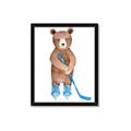 Picture of Hockey Bear _GroupedProduct_Rectangle_Portrait_Mini_ _GroupedProduct_Rectangle_Portrait_Framed_Matted_