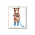 Picture of Hockey Bear _GroupedProduct_Rectangle_Portrait_Mini_ _GroupedProduct_Rectangle_Portrait_Framed_Matted_