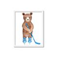 Picture of Hockey Bear _GroupedProduct_Rectangle_Portrait_Mini_ _GroupedProduct_Rectangle_Portrait_Framed_Matted_