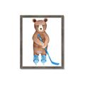 Picture of Hockey Bear _GroupedProduct_Rectangle_Portrait_Mini_ _GroupedProduct_Rectangle_Portrait_Framed_Matted_