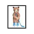 Picture of Hockey Bear _GroupedProduct_Rectangle_Portrait_Mini_ _GroupedProduct_Rectangle_Portrait_Framed_Matted_