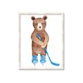 Picture of Hockey Bear _GroupedProduct_Rectangle_Portrait_Mini_ _GroupedProduct_Rectangle_Portrait_Framed_Matted_