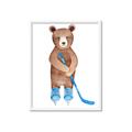 Picture of Hockey Bear _GroupedProduct_Rectangle_Portrait_Mini_ _GroupedProduct_Rectangle_Portrait_Framed_Matted_
