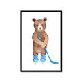 Picture of Hockey Bear _GroupedProduct_Rectangle_Portrait_Mini_ _GroupedProduct_Rectangle_Portrait_Framed_Matted_