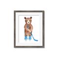 Picture of Hockey Bear _GroupedProduct_Rectangle_Portrait_Mini_ _GroupedProduct_Rectangle_Portrait_Framed_Matted_