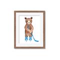 Picture of Hockey Bear _GroupedProduct_Rectangle_Portrait_Mini_ _GroupedProduct_Rectangle_Portrait_Framed_Matted_