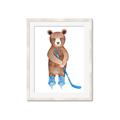 Picture of Hockey Bear _GroupedProduct_Rectangle_Portrait_Mini_ _GroupedProduct_Rectangle_Portrait_Framed_Matted_