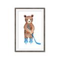Picture of Hockey Bear _GroupedProduct_Rectangle_Portrait_Mini_ _GroupedProduct_Rectangle_Portrait_Framed_Matted_