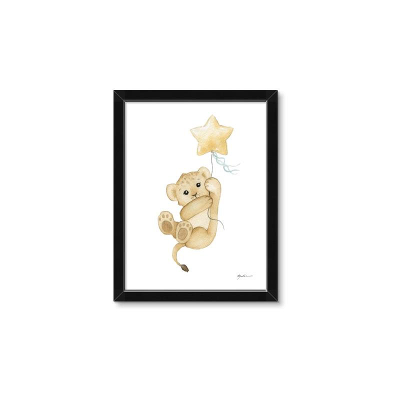 Picture of Floating Baby lion cub _GroupedProduct_Rectangle_Portrait_Mini_ _GroupedProduct_Rectangle_Portrait_Framed_Matted_
