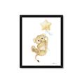 Picture of Floating Baby lion cub _GroupedProduct_Rectangle_Portrait_Mini_ _GroupedProduct_Rectangle_Portrait_Framed_Matted_