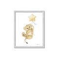 Picture of Floating Baby lion cub _GroupedProduct_Rectangle_Portrait_Mini_ _GroupedProduct_Rectangle_Portrait_Framed_Matted_