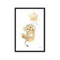 Picture of Floating Baby lion cub _GroupedProduct_Rectangle_Portrait_Mini_ _GroupedProduct_Rectangle_Portrait_Framed_Matted_