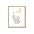 Picture of Floating baby elephant _GroupedProduct_Rectangle_Portrait_Mini_ _GroupedProduct_Rectangle_Portrait_Framed_Matted_