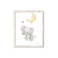 Picture of Floating baby elephant _GroupedProduct_Rectangle_Portrait_Mini_ _GroupedProduct_Rectangle_Portrait_Framed_Matted_