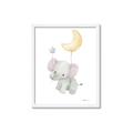 Picture of Floating baby elephant _GroupedProduct_Rectangle_Portrait_Mini_ _GroupedProduct_Rectangle_Portrait_Framed_Matted_