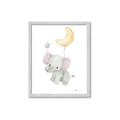 Picture of Floating baby elephant _GroupedProduct_Rectangle_Portrait_Mini_ _GroupedProduct_Rectangle_Portrait_Framed_Matted_