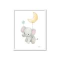 Picture of Floating baby elephant _GroupedProduct_Rectangle_Portrait_Mini_ _GroupedProduct_Rectangle_Portrait_Framed_Matted_
