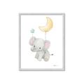 Picture of Floating baby elephant _GroupedProduct_Rectangle_Portrait_Mini_ _GroupedProduct_Rectangle_Portrait_Framed_Matted_