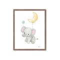 Picture of Floating baby elephant _GroupedProduct_Rectangle_Portrait_Mini_ _GroupedProduct_Rectangle_Portrait_Framed_Matted_