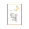 Picture of Floating baby elephant _GroupedProduct_Rectangle_Portrait_Mini_ _GroupedProduct_Rectangle_Portrait_Framed_Matted_