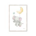 Picture of Floating baby elephant _GroupedProduct_Rectangle_Portrait_Mini_ _GroupedProduct_Rectangle_Portrait_Framed_Matted_