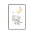Picture of Floating baby elephant _GroupedProduct_Rectangle_Portrait_Mini_ _GroupedProduct_Rectangle_Portrait_Framed_Matted_