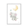Picture of Floating baby elephant _GroupedProduct_Rectangle_Portrait_Mini_ _GroupedProduct_Rectangle_Portrait_Framed_Matted_
