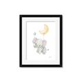Picture of Floating baby elephant _GroupedProduct_Rectangle_Portrait_Mini_ _GroupedProduct_Rectangle_Portrait_Framed_Matted_