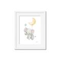 Picture of Floating baby elephant _GroupedProduct_Rectangle_Portrait_Mini_ _GroupedProduct_Rectangle_Portrait_Framed_Matted_
