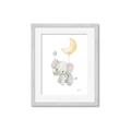 Picture of Floating baby elephant _GroupedProduct_Rectangle_Portrait_Mini_ _GroupedProduct_Rectangle_Portrait_Framed_Matted_