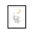 Picture of Floating baby elephant _GroupedProduct_Rectangle_Portrait_Mini_ _GroupedProduct_Rectangle_Portrait_Framed_Matted_