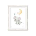 Picture of Floating baby elephant _GroupedProduct_Rectangle_Portrait_Mini_ _GroupedProduct_Rectangle_Portrait_Framed_Matted_