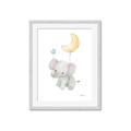 Picture of Floating baby elephant _GroupedProduct_Rectangle_Portrait_Mini_ _GroupedProduct_Rectangle_Portrait_Framed_Matted_