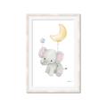 Picture of Floating baby elephant _GroupedProduct_Rectangle_Portrait_Mini_ _GroupedProduct_Rectangle_Portrait_Framed_Matted_