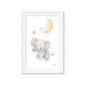 Picture of Floating baby elephant _GroupedProduct_Rectangle_Portrait_Mini_ _GroupedProduct_Rectangle_Portrait_Framed_Matted_
