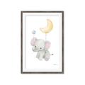 Picture of Floating baby elephant _GroupedProduct_Rectangle_Portrait_Mini_ _GroupedProduct_Rectangle_Portrait_Framed_Matted_
